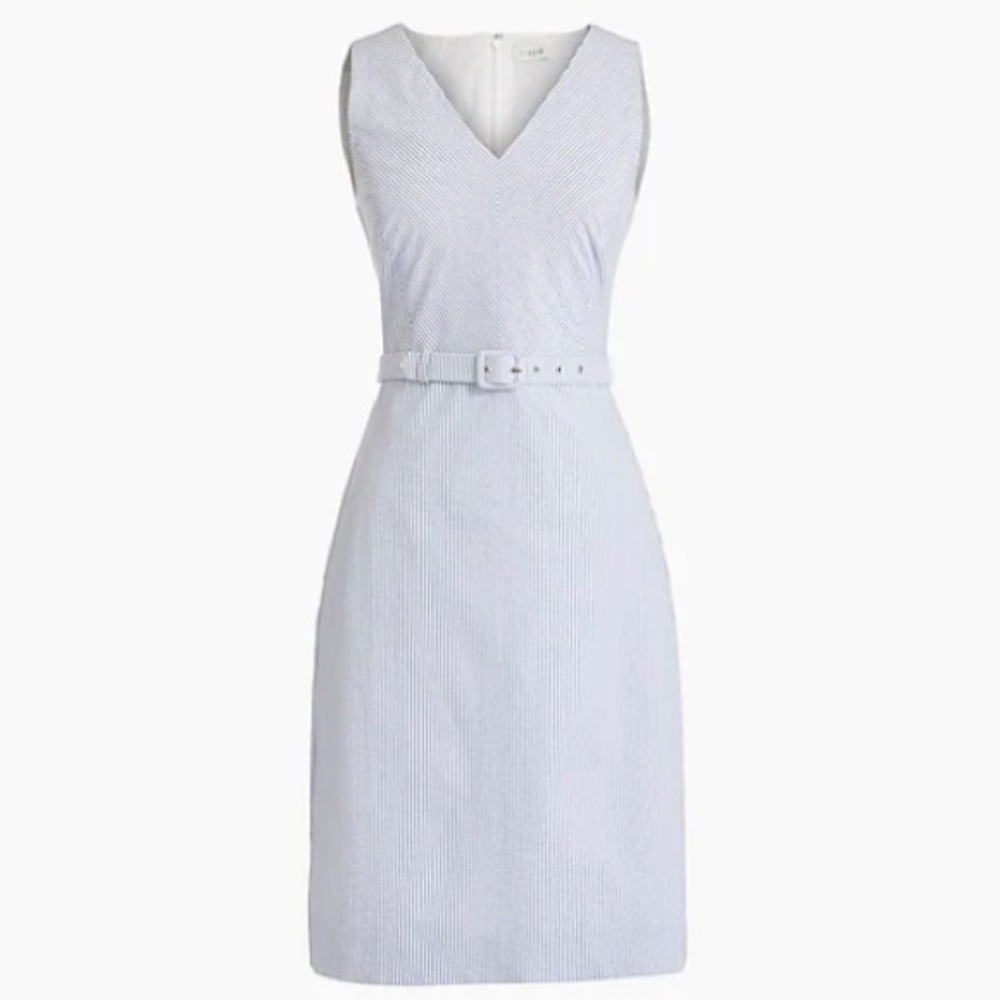 NWT JCrew belted seersucker dress